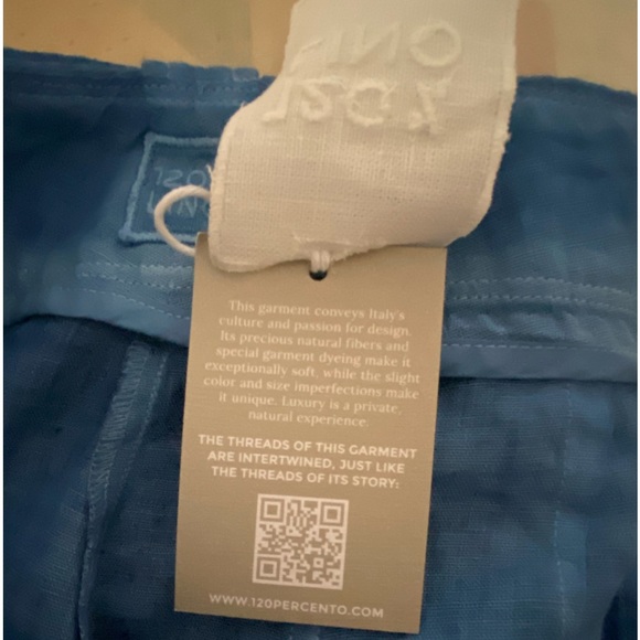 NWT Auth 120% LINO linen SHORTS/ Bermuda shorts sz S/6-8/ US-42 ITALY - Picture 15 of 15